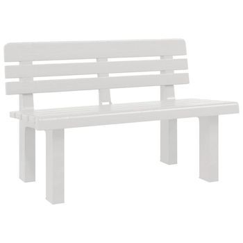 Banco De Jardín | Silla De Jardín Polipropileno Blanco 110x52x71 Cm