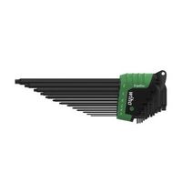 wiha juego de llaves allen en soporte ergostar torx magicspring de 14 unid acabado en oxidacion negra 36503