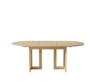 mesa de comedor extensible 150200x90 cm - esquinas redondeadas tablero grueso estilo sencillo patas de ratan - color roble