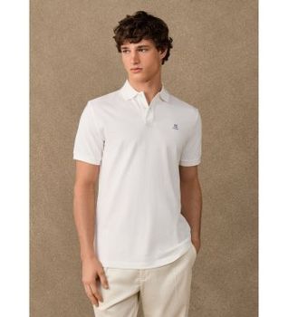 Hackett London para hombre. HM5600183 Polo H Tipped blanco (M), Casual, Algodón, Manga corta