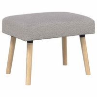 banco liso gris claro 60 x 40 x 45 cm boucle vidaxl