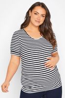 bump it up maternity camiseta de rayas manga abullonada