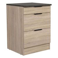 modulo cocina arko inferior 3 cajones en color roble aspero y negro 60x60 cm