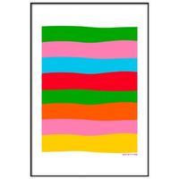 panorama cuadro metacrilato enmarcado agatha ruiz de la prada colores lineas 70x100 cm