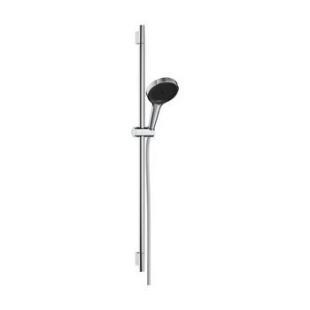 Set De Ducha Hansgrohe Rainfinity 130 3jet Con Barra De Ducha S Puro 90 Cm, Control Deslizante Y Flexo De Ducha Designflex Textil 160 Cm, 28743000