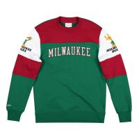 sudadera milwaukee bucks perfect season crew mitchell and ness