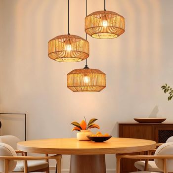 Lámpara Colgante Vintage De 3 Luces E27 (bombilla No Incluida) Zmh