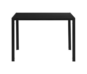 Mesa de comedor eschede con tablero de vidrio para 4 personas metal 105 x 60 x 75 cm - negro [en.casa]