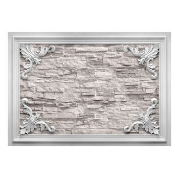 Papel Pintado 3d - Brick In The Frame (beige) (250x175 Cm)