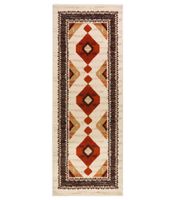 azteka - alfombra de lana de estilo etnico - 90x250