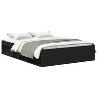 estructura de cama negra 160x200 cm vidaxl