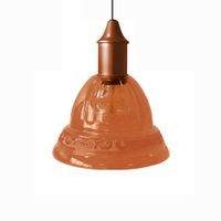 lampara de suspension  campanilla vidrio cobre d165 cm