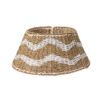 base de arbol de navidad de algas marinas r 51 cm redondo accesorios hechos a mano natural con blanco hiver