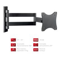 soporte tv extensible vesa 75100 negro