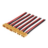3 pares de enchufes macho xt60 de 12awg y cable de silicona de 12 cm
