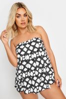 yours top tankini blanco y negro efecto tie dye