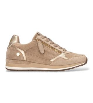 Xti para mujer. 14636801-TAUPE Zapatillas 146368 beige (37), 3 a 5cm, Cordones, Cremallera, Casual