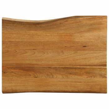 Tablero De Mesa Borde Natural Madera Maciza Mango 90x60x2,5 Cm Vidaxl