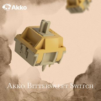 Akko Bittersweet Switch Interruptor táctil de 5 pines 48gf Sonido Thocky silenciado Lubrado en fábrica Compatible con teclado mecánico MX 45 piezas