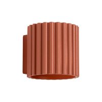 lampara de pared ocre rojo aluminio alt 10 cm