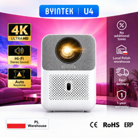 proyector de cine inteligente byintek reproduccion de video 4k 1080p con wifi android cine en casa para telefonos inteligentes