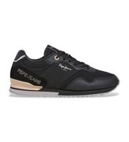 pepe jeans para mujer pls400008 zapatillas london party negro 41 piel plano cordones casual