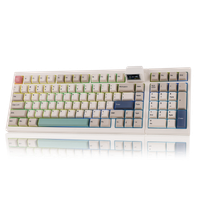 teclado mecanico retro modular inalambrico tri-modo epomaker rt98 98 ansi con diseno americano y mini tv desmontable para winmac