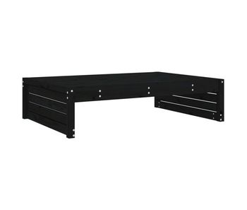 Vidaxl taburete de jardín madera maciza de pino negro 120x80 cm