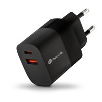 ngs bud 33w cargador de pared con 1x usb-c pd  pps y 1x usb-a qc30 de 33w de potencia maxima