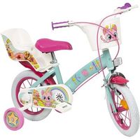 bicicleta infantil con 12 pulgadas gaticornio con adornos de arcoiris