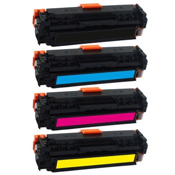 Compatible Multipack HP Colour LaserJet CP2025n Printer Toner Cartridges (4 Pack) -CC530A