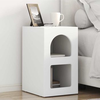 Mesita De Noche - Mueble Para Dormitorio - Madera De Ingeniería (29.5x33.5x50cm)