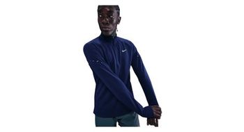 Camiseta termica nike stride blue  1 2 cremallera  hombre