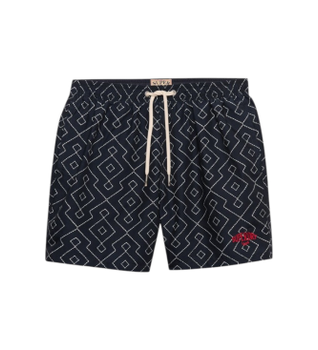 Superdry para hombre. M3010262A Bañador Premium Printed 15 marino (M), Beachwear, Poliéster Reciclado