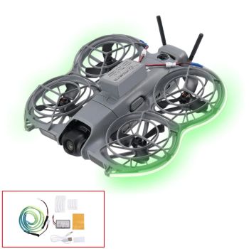 Tira de luz nocturna LED RCSTQ con brillo ajustable, lámpara a prueba de agua para dron DJI NEO 2