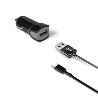 celly cargador coche turbo 2 4a usb  cable tipo c