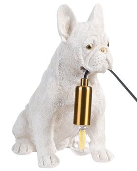 Lámpara de mesa perro  blanco