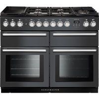rangemaster nexus se nexse110dffslc 110 cm dual fuel range cooker - slate  chrome red