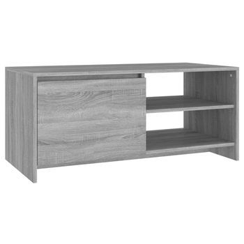 Mesa De Centro Madera De Ingeniería Gris Sonoma 102x50x45 Cm Vidaxl