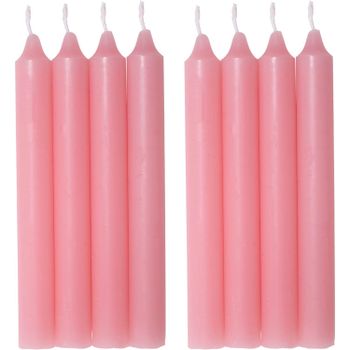 COM-FORT HOUSE- Vela de mesa Rosa - Pack velas - Velas Decorativas Sin Perfume - Velas para tu Hogar