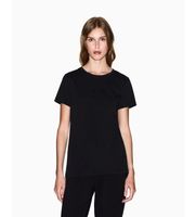 ax armani exchange para mujer xw001459af10356uc001 camiseta logo brillante negro l casual algodon manga corta