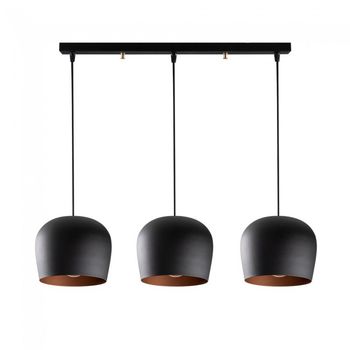 Regleta colgante harvey 22 negro (3 luces)