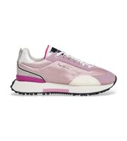 pepe jeans para mujer pls600038 zapatillas de piel archer glam rosa 39 plano cordones casual