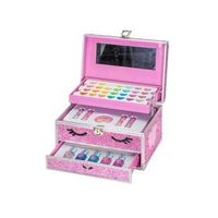 martinelia - maletin con cara de unicornio y purpurina rosa de maquillaje infantil coleccion little unicorn aquarius cosmetic