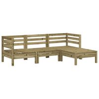 sofa de jardin 3 plazas  sofa de exterior con reposapies madera pino impregnada