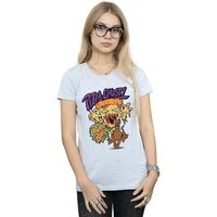 dessins animes camiseta pizza ghost para mujer