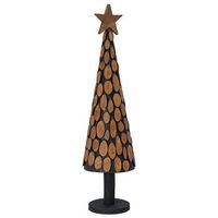 arbol de navidad marron 120 cm madera de teca maciza vidaxl