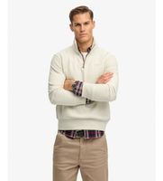 superdry para hombre m2013750a sudadera essential logo media cremallera beige xxl casual algodon
