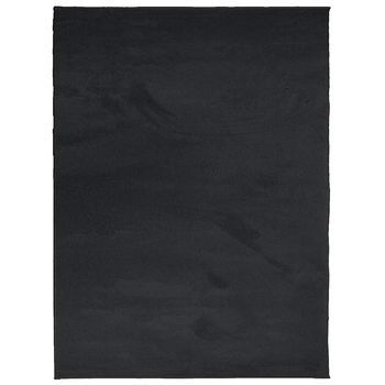 Alfombra De Pelo Corto Oviedo Negro 240x340 Cm Vidaxl