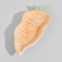 cuenco con forma de zanahoria de gres naranja